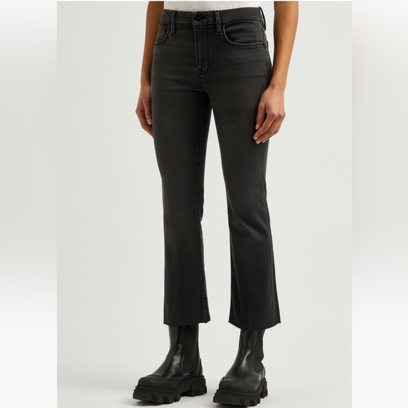 Frame Le Crop Mini Boot Black Jeans Kerry Sz 27
